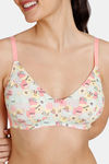 Zivame Retro Vibes Double Layered Non Wired 3/4th Coverage T-Shirt Bra - Flamingo Pink — thumbnail 4