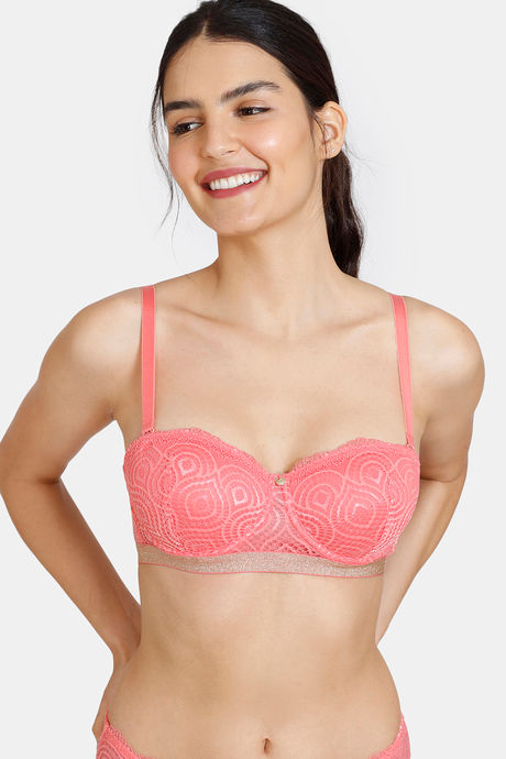 Zivame Disco Padded High Wired 3/4Th Coverage Strapless Bra - Tea Rose — image 3