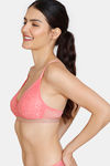 Zivame Disco Double Layered Non Wired 3/4Th Coverage T-Shirt Bra - Tea Rose — thumbnail 3