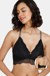 Zivame Disco Double Layered Non Wired 3/4Th Coverage Slip-On Bra - Anthracite — thumbnail 1