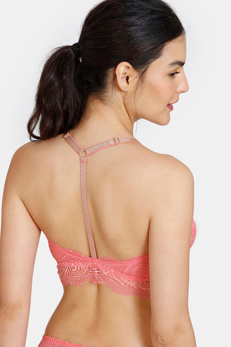 Zivame Disco Double Layered Non Wired 3/4Th Coverage Slip-On Bra - Tea Rose — image 2