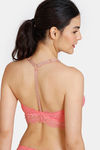 Zivame Disco Double Layered Non Wired 3/4Th Coverage Slip-On Bra - Tea Rose — thumbnail 2