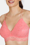 Zivame Disco Double Layered Non Wired 3/4Th Coverage Slip-On Bra - Tea Rose — thumbnail 4