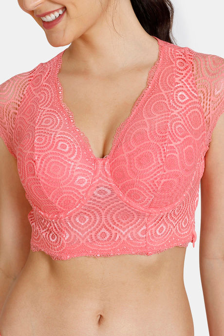 Zivame Disco Padded Wired 3/4Th Coverage Blouse Bra - Tea Rose — image 4