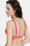 Zivame Beautiful Basics Padded Wired Medium Coverage T-Shirt Bra - Emberglow — thumbnail 2