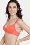 Zivame Beautiful Basics Padded Wired Medium Coverage T-Shirt Bra - Emberglow — thumbnail 3