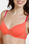 Zivame Beautiful Basics Padded Wired Medium Coverage T-Shirt Bra - Emberglow — thumbnail 4