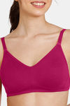 Zivame Beautiful Basics Double Layered Non Wired 3/4th Coverage Backless Bra - Cerise — thumbnail 6