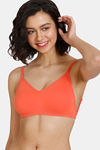 Zivame Beautiful Basics Double Layered Non Wired 3/4th Coverage Backless Bra - Emberglow — thumbnail 3