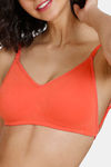 Zivame Beautiful Basics Double Layered Non Wired 3/4th Coverage Backless Bra - Emberglow — thumbnail 6