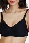Zivame Beautiful Basics Double Layered Non Wired 3/4th Coverage Backless Bra - Anthracite — thumbnail 5