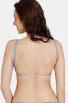 Zivame Beautiful Basics Double Layered Non Wired 3/4th Coverage Backless Bra - Jacaranda — thumbnail 3