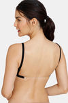 Zivame Beautiful Basics Double Layered Non Wired 3/4Th Coverage Backless Bra - Anthracite — thumbnail 1