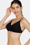 Zivame Beautiful Basics Double Layered Non Wired 3/4Th Coverage Backless Bra - Anthracite — thumbnail 4