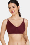 Zivame Beautiful Basics Double Layered Non Wired 3/4Th Coverage Backless Bra - Fig — thumbnail 3