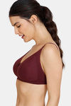 Zivame Beautiful Basics Double Layered Non Wired 3/4Th Coverage Backless Bra - Fig — thumbnail 4
