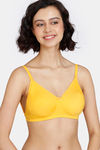 Zivame Beautiful Basics Double Layered Non Wired 3/4th Coverage Backless Bra - Citrus — thumbnail 2