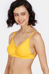 Zivame Beautiful Basics Double Layered Non Wired 3/4th Coverage Backless Bra - Citrus — thumbnail 3