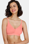 Zivame Beautiful Basics Double Layered Non Wired 3/4th Coverage Backless Bra - Desert Flower — thumbnail 2