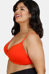 Zivame True Curv Beautiful Basics Padded Non Wired Full Coverage T-Shirt Bra - Grenadine — thumbnail 3