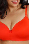 Zivame True Curv Beautiful Basics Padded Non Wired Full Coverage T-Shirt Bra - Grenadine — thumbnail 4