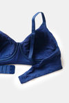 Zivame Beautiful Basics Double Layered Non Wired 3/4th Coverage T-Shirt Bra - Blue Depth — thumbnail 5