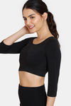 Zivame Double Layered Non Wired Full Coverage Blouse Bra With Removable Cookies - Anthracite — thumbnail 3