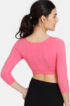 Zivame Double Layered Non Wired Full Coverage Blouse Bra With Removable Cookies - Hot Pink — thumbnail 2