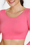 Zivame Double Layered Non Wired Full Coverage Blouse Bra With Removable Cookies - Hot Pink — thumbnail 5