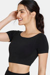 Zivame Double Layered Non Wired Full Coverage Blouse Bra With Removable Cookies - Anthracite — thumbnail 3
