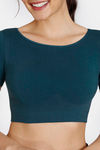 Zivame Double Layered Non Wired Full Coverage Blouse Bra With Removable Cookies - Dark Sea — thumbnail 5