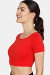 Zivame Double Layered Non Wired Full Coverage Blouse Bra With Removable Cookies - Salsa — thumbnail 3