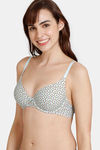 Zivame Zellij Dreams Padded Wired Medium Coverage T-Shirt Bra - Plume — thumbnail 3