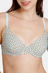 Zivame Zellij Dreams Padded Wired Medium Coverage T-Shirt Bra - Plume — thumbnail 4