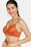 Zivame New Romance Padded Wired 3/4th Coverage Lace Bra - Amber Glow — thumbnail 3