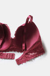 Zivame New Romance Padded Wired 3/4Th Coverage Lace Bra - Beet Red — thumbnail 5