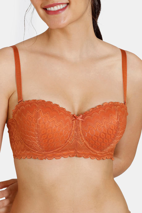 Zivame New Romance Padded Wired 3/4Th Coverage Strapless Bra - Amber Glow — image 5