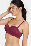 Zivame New Romance Padded Wired 3/4Th Coverage Strapless Bra - Beet Red — thumbnail 3