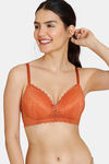 Zivame New Romance Padded Non Wired 3/4Th Coverage Lace Bra - Amber Glow — thumbnail 1