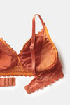 Zivame New Romance Double Layered Non Wired 3/4Th Coverage Lace Bra - Amber Glow — thumbnail 5
