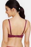Zivame New Romance Double Layered Non Wired 3/4Th Coverage Lace Bra - Beet Red — thumbnail 2