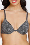 Zivame Sun's Bird Padded Wired 3/4th Coverage T-Shirt Bra - Ebony — thumbnail 4
