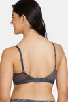 Zivame Sun's Bird Double Layered Non Wired 3/4th Coverage T-Shirt Bra - Ebony — thumbnail 2