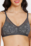 Zivame Sun's Bird Double Layered Non Wired 3/4th Coverage T-Shirt Bra - Ebony — thumbnail 4