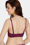 Zivame Plush Mystique Padded High Wired 3/4Th Coverage Beach Top - Dark Purple — thumbnail 2