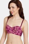 Zivame Plush Mystique Padded High Wired 3/4Th Coverage Beach Top - Dark Purple — thumbnail 3