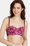 Zivame Plush Mystique Padded High Wired 3/4Th Coverage Beach Top - Dark Purple — thumbnail 4