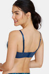 Zivame Plush Mystique Padded High Wired 3/4Th Coverage Beach Top - Gibraltar Sea — thumbnail 2