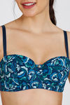 Zivame Plush Mystique Padded High Wired 3/4Th Coverage Beach Top - Gibraltar Sea — thumbnail 5