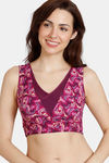 Zivame Plush Mystique Double Layered Non Wired 3/4Th Coverage Beach Top - Dark Purple — thumbnail 1